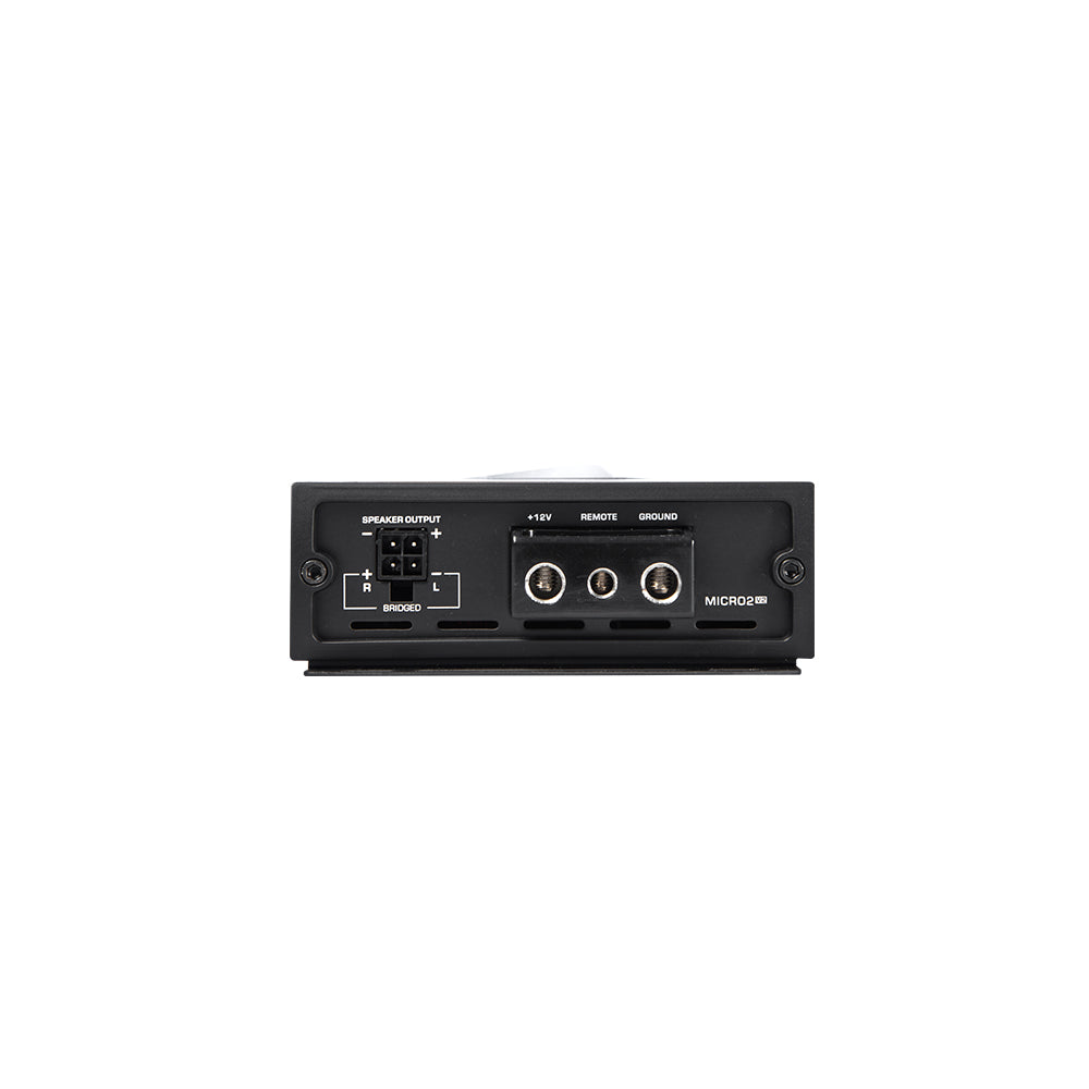 MICROV2 Series 2 Channel Full Range Class D Amplifier - High Power Car Audio Amp for Home Theater & DJ Systems | Perfect for Vehicles, Boats & Professional Sound Setups
