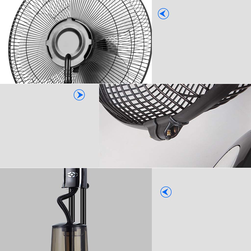 43cm 5-Blade Standing Pedestal Fan with Fog Function, Natural Wind Simulation & Sleep Mode - Quiet Cooling for Bedroom, Living Room, Office & Home Use