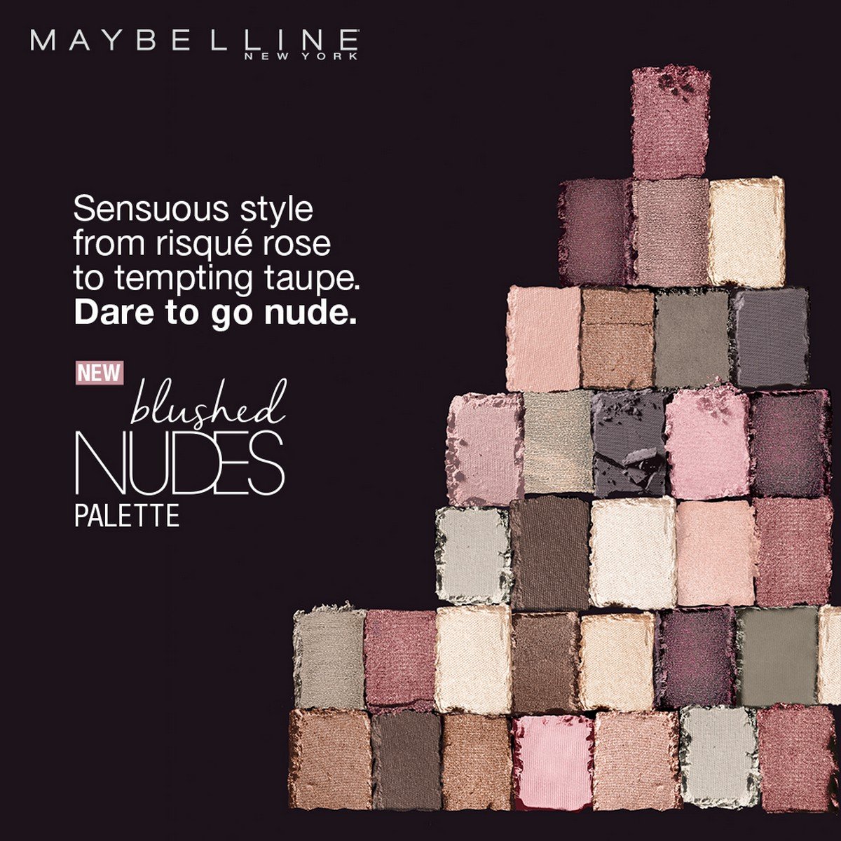 Maybelline New York The Blushed Nudes Eyeshadow Palette 9g & Hypercurl Washable Mascara Black 9.2ml - Matte & Shimmery Finish for Day to Night Makeup Looks