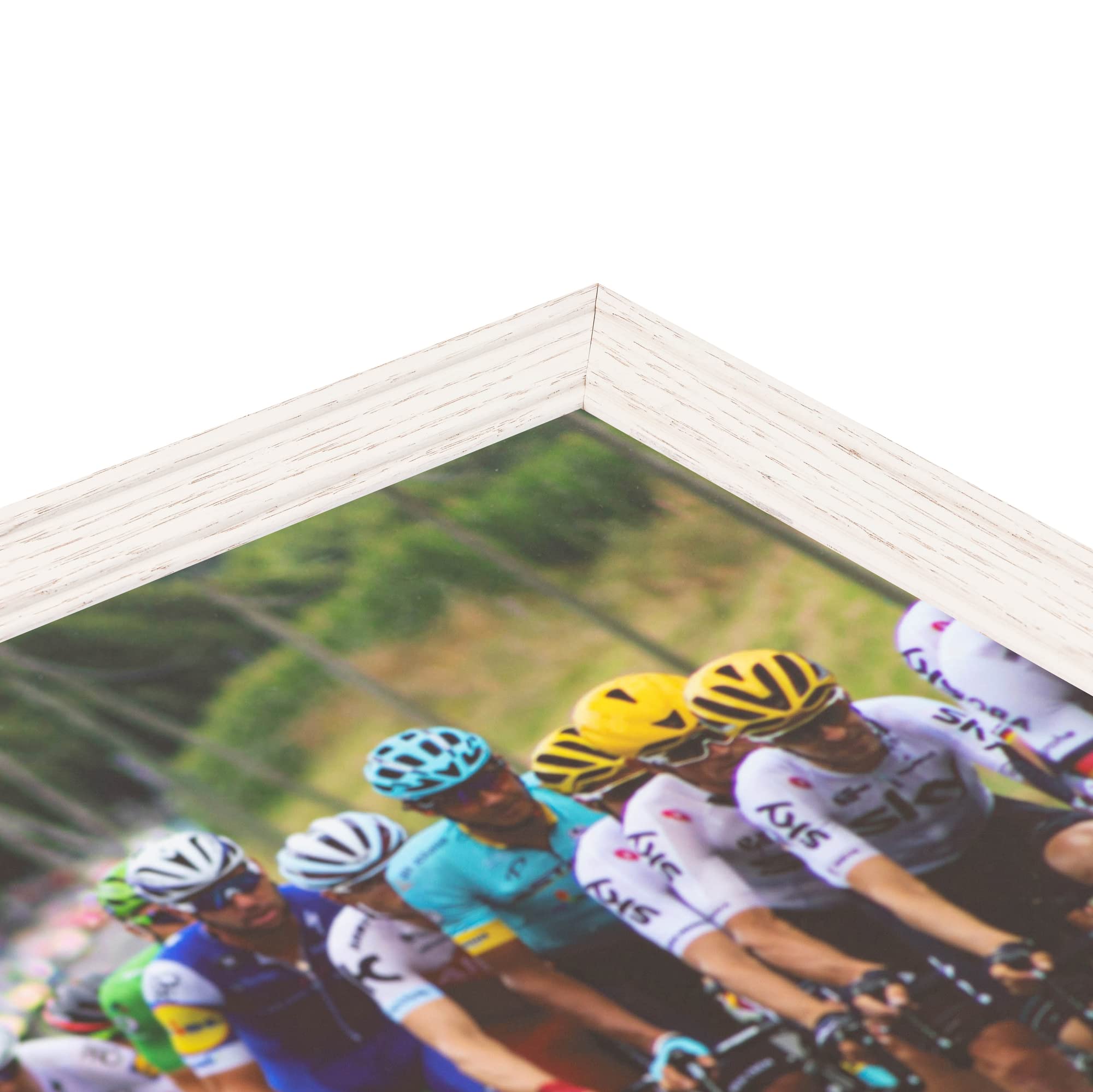 ArtToFrames 7x50 Inch White Wood Picture Frame - 1.5 Inch Custom Poster Frame for Artwork & Photos with Economy Acrylic - Perfect for Home Decor, Office Display & Gift Giving