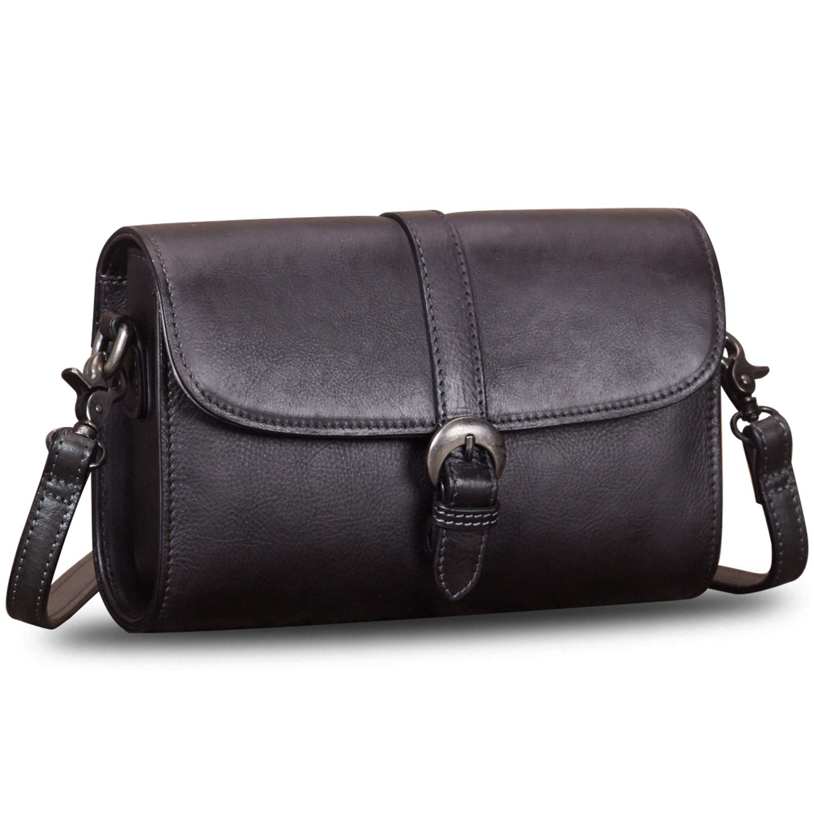 Genuine Leather Small Purses for Women - Vintage Real Leather Shoulder Bag, Crossbody Purse & Satchel with Adjustable Strap - Perfect for Daily Use, Travel & Special Occasions
