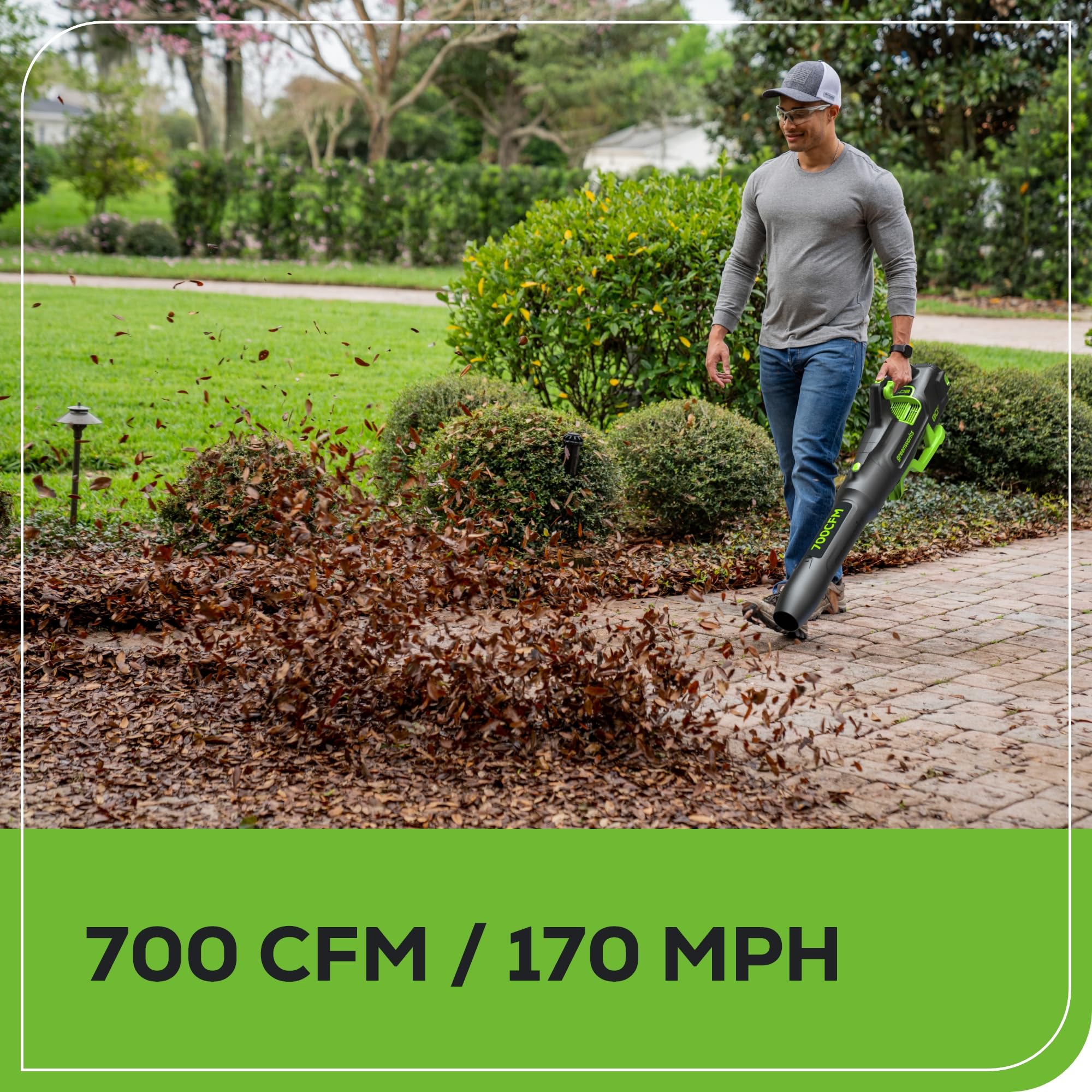 Greenworks 80V 700 CFM Cordless Leaf Blower - Commercial-Grade Power, 45-Min Fast Charger with 2.5Ah Battery for Wet Leaves & Heavy Debris - Perfect for Yard Cleanup, Landscaping & Professional Use