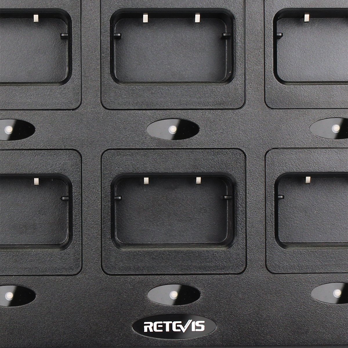 Retevis RT24 RT28 RT21 Walkie Talkie 6-Slot Charger - Fast & Efficient Charging for 6 Radios or Batteries - Ideal for Outdoor Adventures, Construction Sites, and Emergency Communication