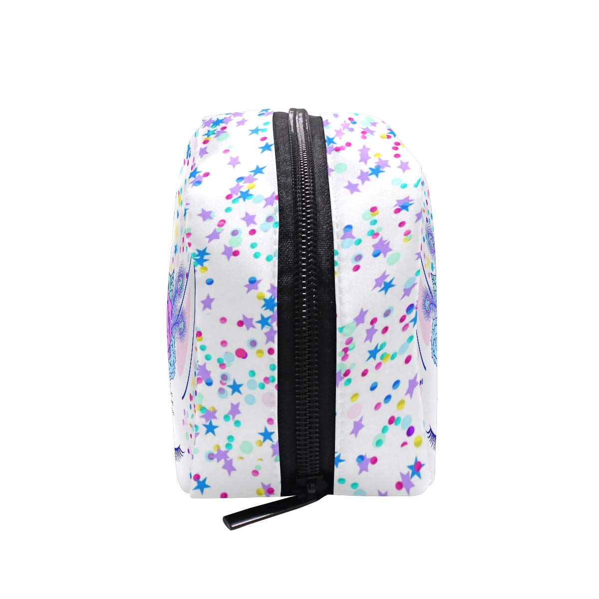 Unicorn Floral Star Mini Makeup Bag - Small Cosmetic Organizer with Zipper for Travel, Teens & Women | Perfect for Toiletries, Beauty Essentials & Daily Use