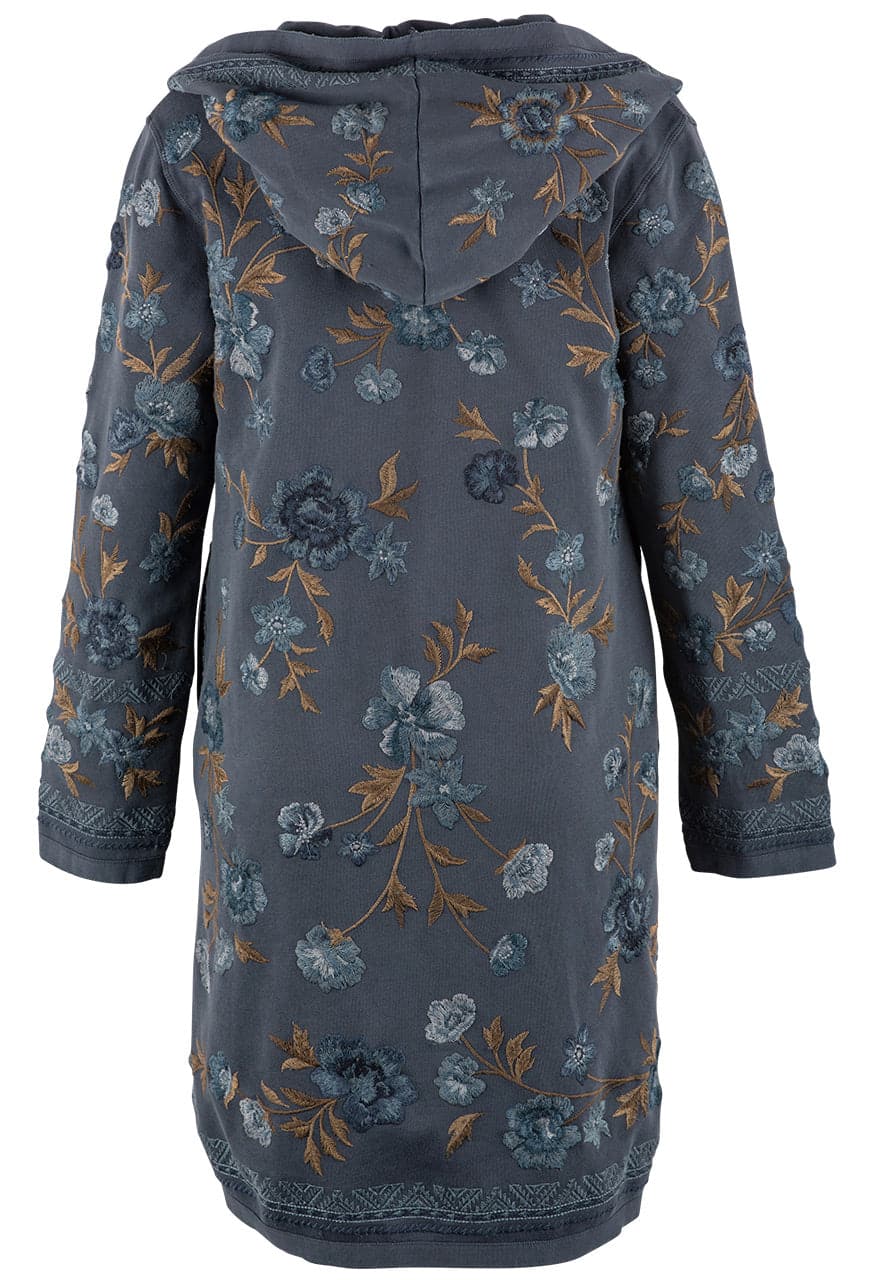 Stylish Driftwood Shelly Hooded Cardigan for Women - Soft Ocean Blue Knit Sweater | Perfect for Beach Outings, Casual Wear & Cozy Fall Layers