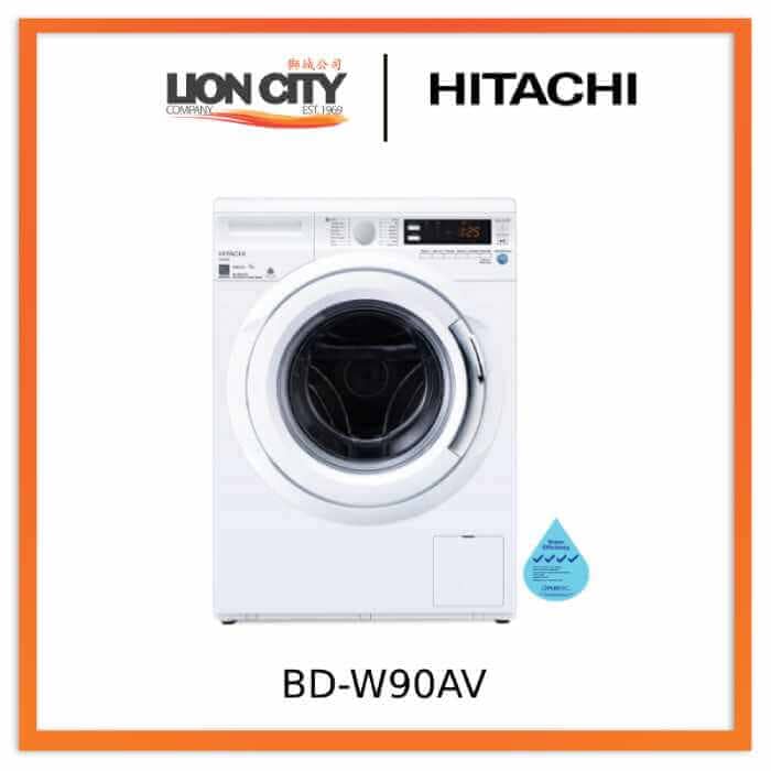 Hitachi BD W90AV 9kg Inverter Front Load Washing Machine - Energy Efficient, Quiet Operation for Apartments & Small Homes - Perfect for Compact Laundry Rooms & Urban Living