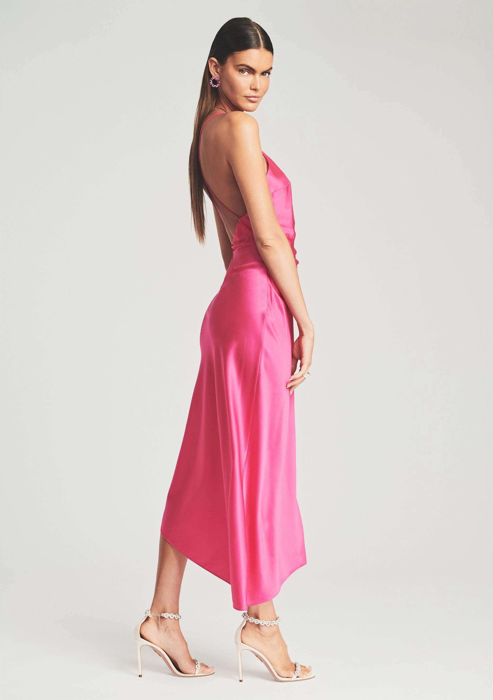 Emma Silk Dress - Fuschia Purple Elegant Evening Gown for Women | Perfect for Weddings, Parties & Special Occasions