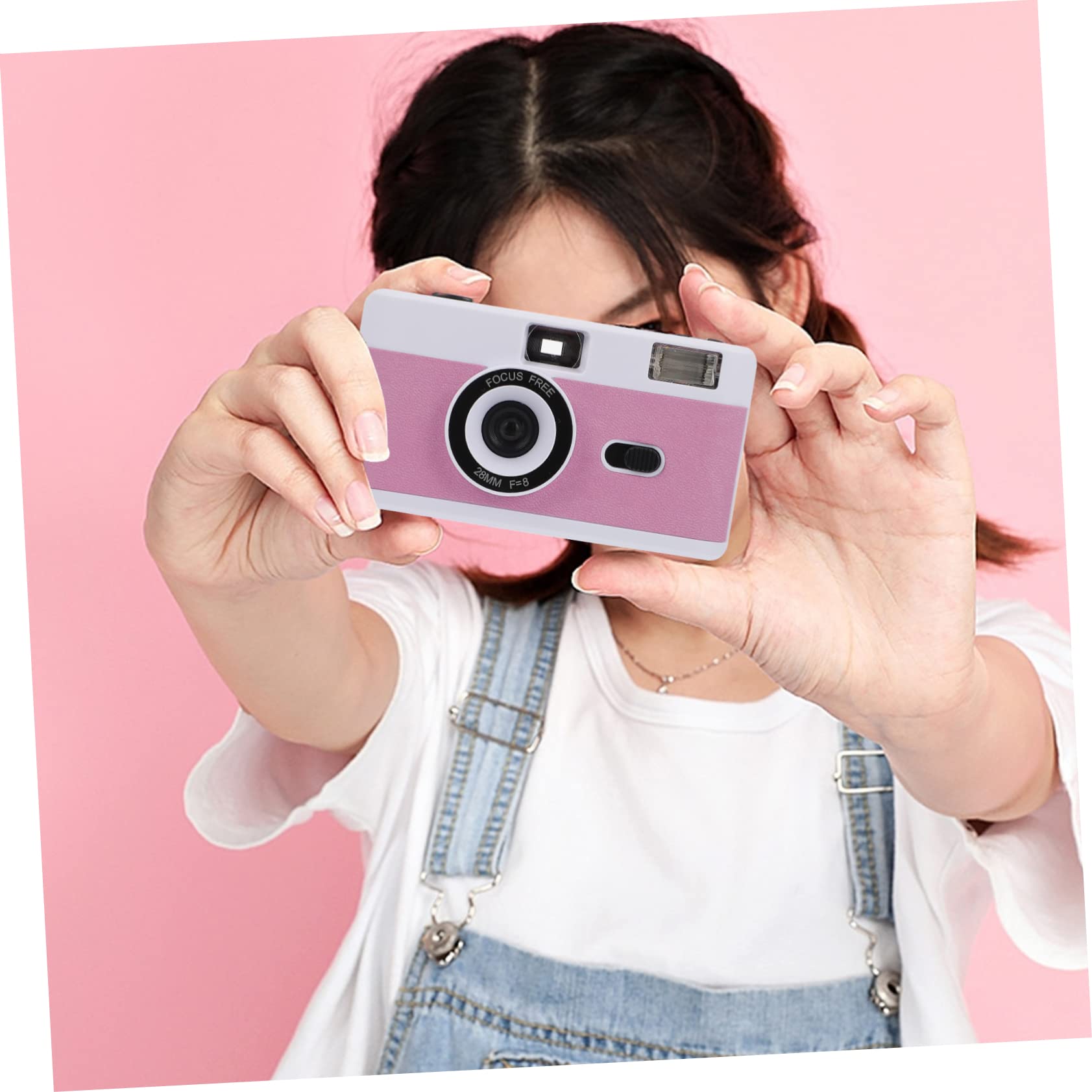 Homoyoyo 3 Pack Retro Film Camera - Vintage Travel Camera with Built-in Flash, Mini Plastic Camera for Photography Enthusiasts | Perfect for Travel, Parties, and Vintage-Themed Photoshoots (Abs White, Old Fashioned Macaron Style)