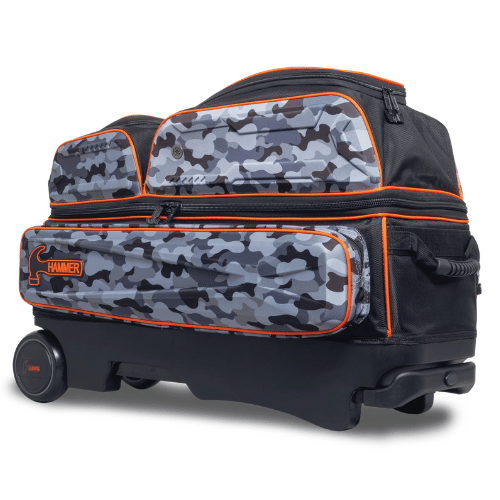 Hammer Gauntlet 3 Ball Roller Camo Bowling Bag - Durable Bowling Ball Carrier with Wheels for Easy Transport - Perfect for League Play & Tournaments