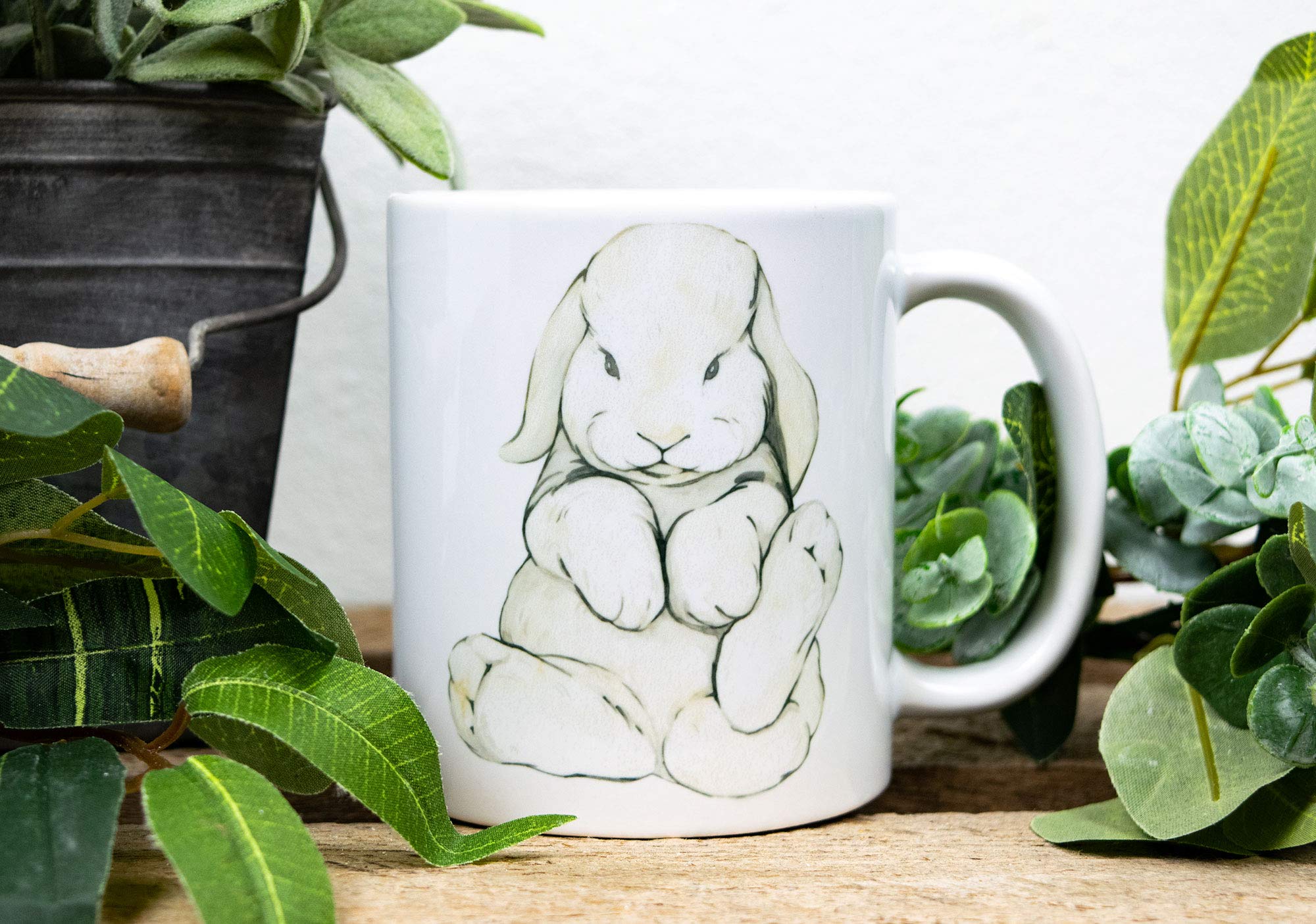 Easter Bunny Coffee Mug - 11oz Ceramic Bunny Mug with Lop Ears, Cute Easter Gift for Bunny Lovers | Perfect for Morning Coffee, Tea, or Hot Chocolate