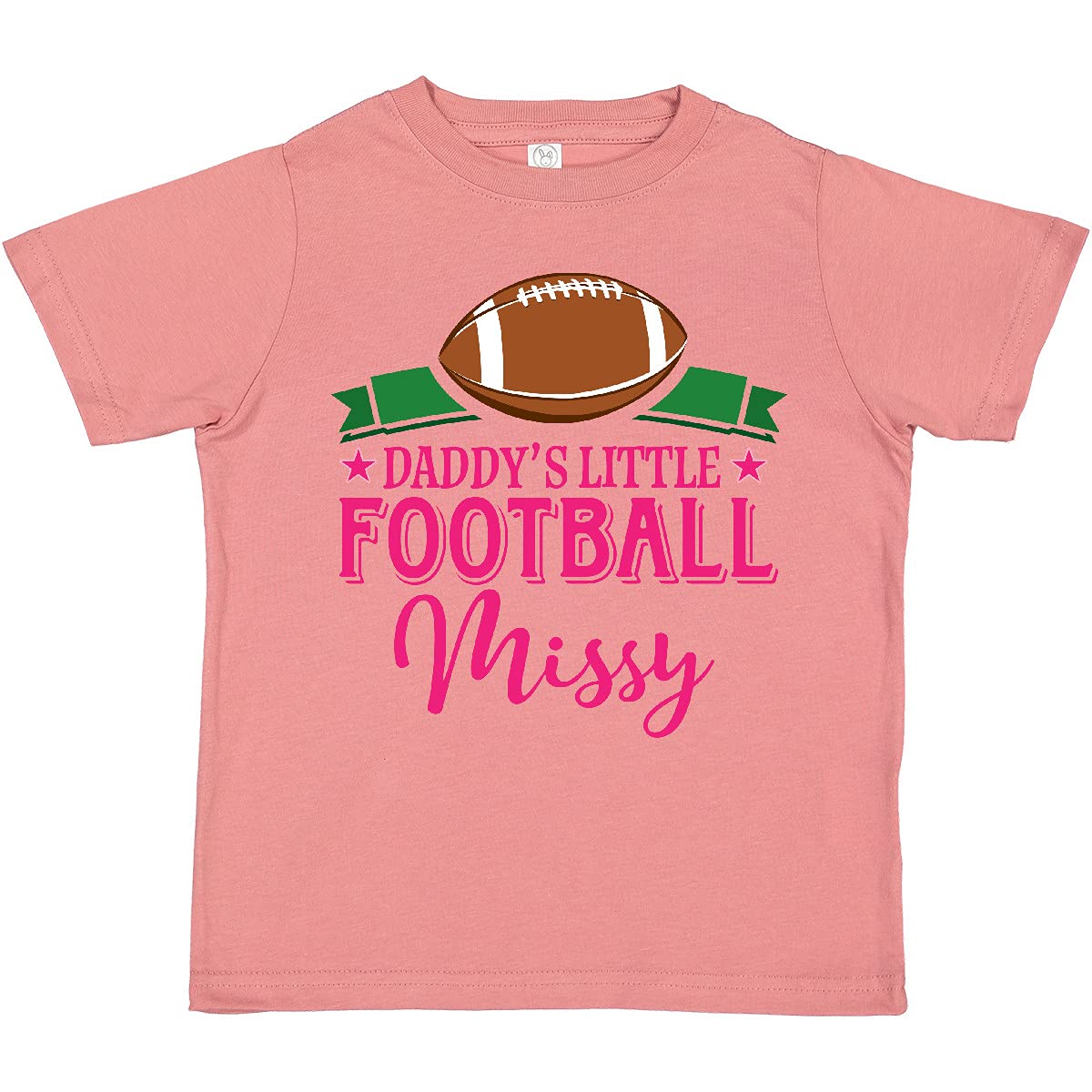 Inktastic Girls Football Sports Toddler T-Shirt - Cute Toddler Soccer Tee for Girls - Perfect for Game Day, Playdates & Sports Enthusiasts