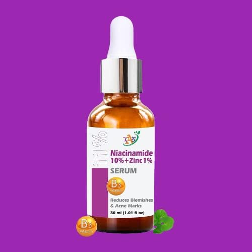 Kan Natural 10% Niacinamide + 1% Zinc Face Serum for Men & Women - Reduces Blemishes, Acne Marks & Pores - Brightening & Hydrating Formula - 30ml (Pack of 2) - Perfect for Daily Skincare Routine & Acne-Prone Skin