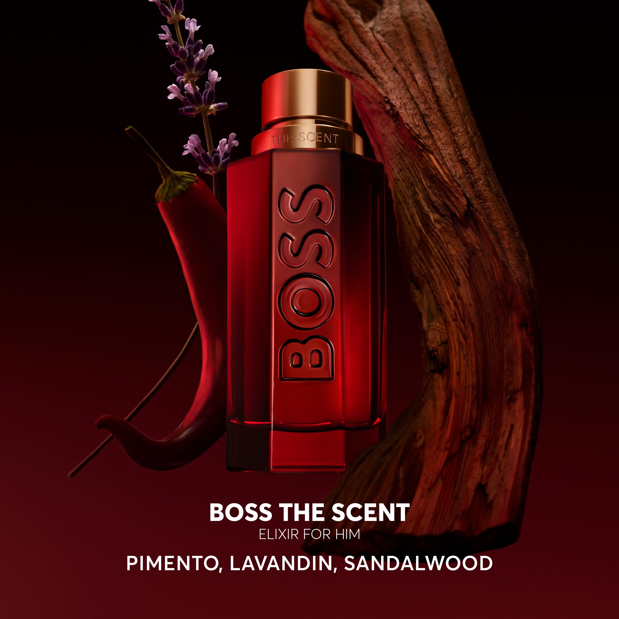 Hugo Boss The Scent Elixir for Men - Amber Cologne with Pimento, Lavandin & Sandalwood Notes - Long Lasting Fragrance - Perfect for Date Night, Office & Special Occasions