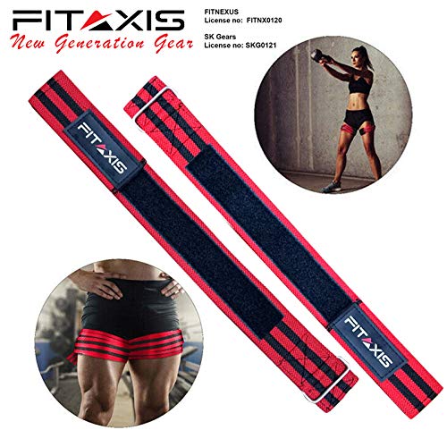 Red & Black BRF Bands for Blood Flow Restriction (BFR) Training - Adjustable Occlusion Straps for Arms & Legs - Gym Workout Equipment for Muscle Growth & Recovery (Large Size) - Perfect for Strength Training, Physical Therapy & Athletic Performance