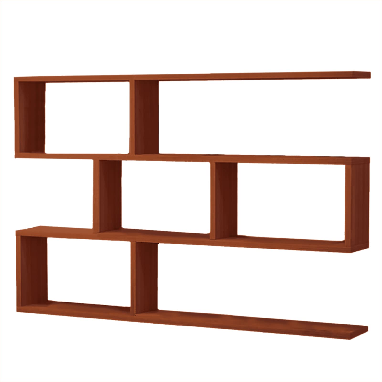 FAYANG Large Floating Wall Shelves - 32x32in Brown Wooden Display & Storage Shelf for Living Room, Bedroom, Office - Easy to Install Wall Mounted Bookshelves & Vertical Organizer - Perfect for Decor, Books, Plants & Home Organization