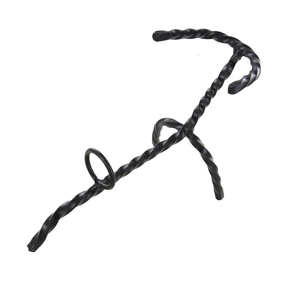 AnNafi® Hand-Forged Twisted Iron Drinking Horn Holder - Viking Style Beer Horn Stand for Medieval Decor, Game of Thrones Display & Home Bar Accessories | Perfect for Themed Parties, Renaissance Fairs & Man Cave Decorations