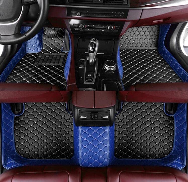 black and blue stitching