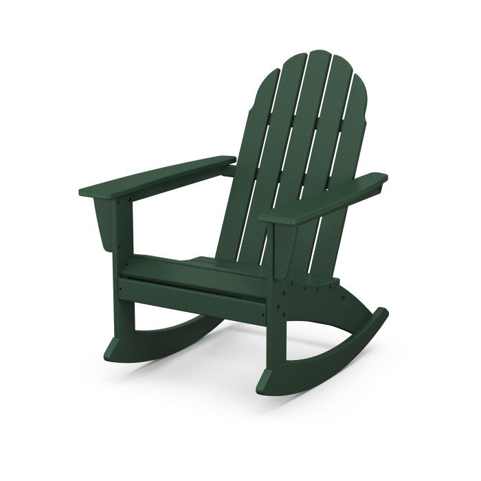 POLYWOOD Vineyard Adirondack Rocking Chair - All-Weather Outdoor Furniture for Patio, Garden & Poolside Relaxation