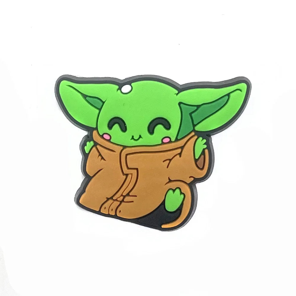 25 Styles Star Wars Yoda Shoe Charms for Crocs - DIY Decor Jibbitz for Kids & Adults - Waterproof Shoe Accessories for Slippers, Sandals & Water Shoes - Perfect Gift for Star Wars Fans & Crocs Lovers