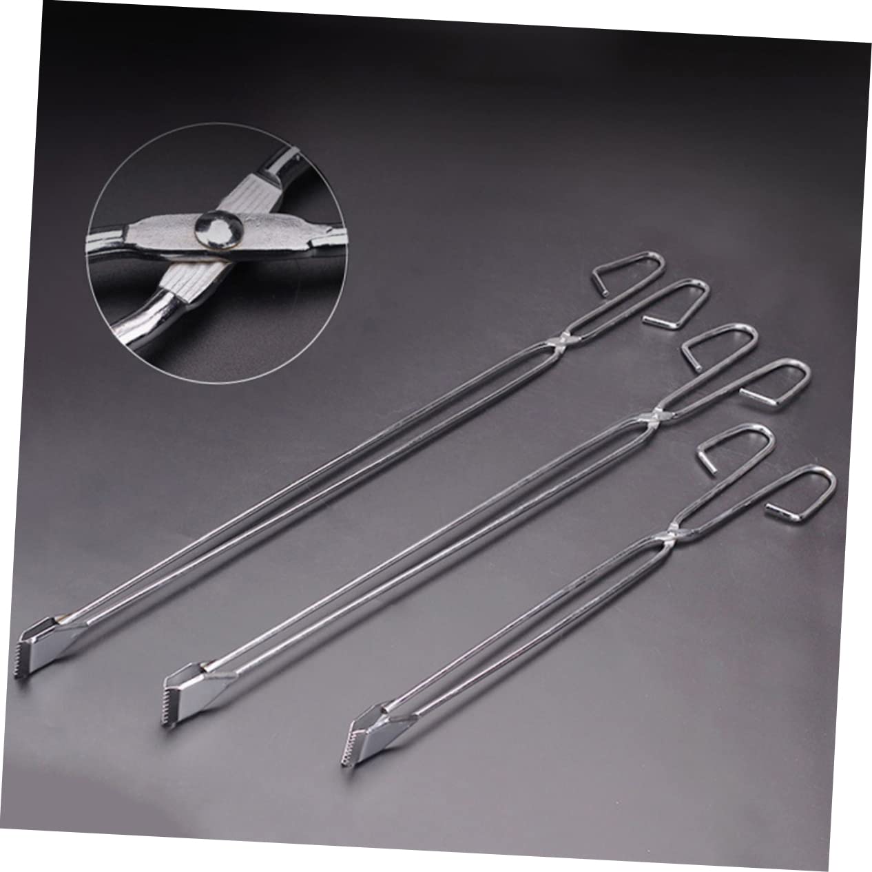 2PCS 60cm Heavy Duty Stainless Steel Scissor Tongs - Grill Tools & Garbage Pickup Clamp for Outdoor BBQ, Camping, Picnics & Trash Collection - Durable & Portable Kitchen & Cleaning Accessories
