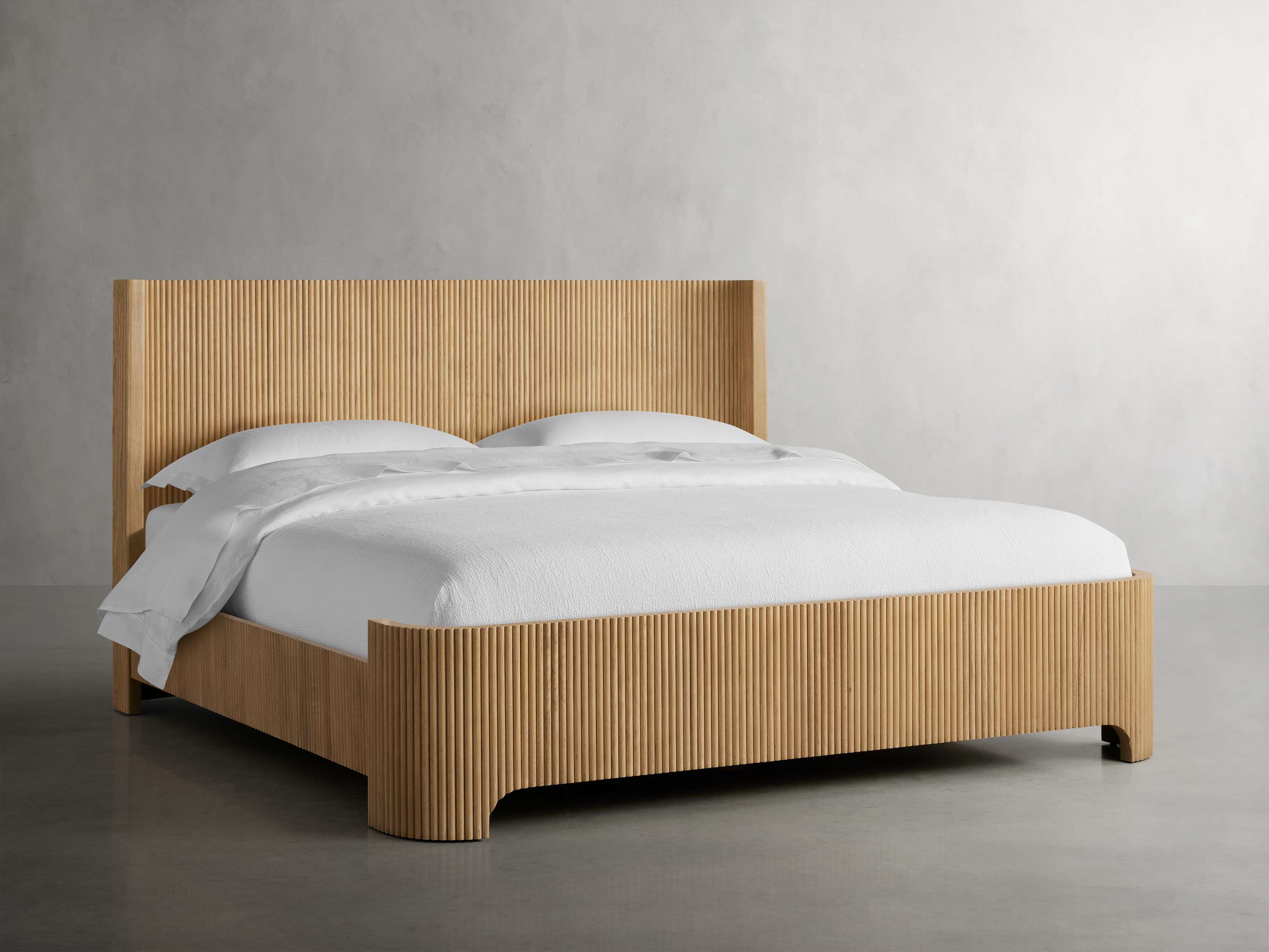 Astor Bed - Premium Queen Size Bed Frame with Upholstered Headboard - Perfect for Modern Bedroom Decor & Guest Room Setup