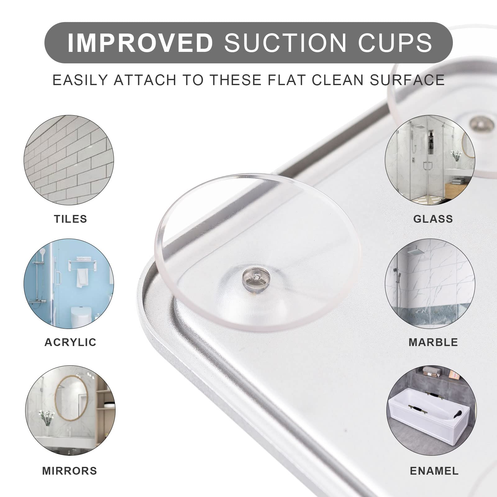 Ettori Fogless Shower Mirror for Shaving with Squeegee - Anti-Fog Bathroom Mirror & Glass Door Cleaner for Men's Grooming and Shower Cleaning