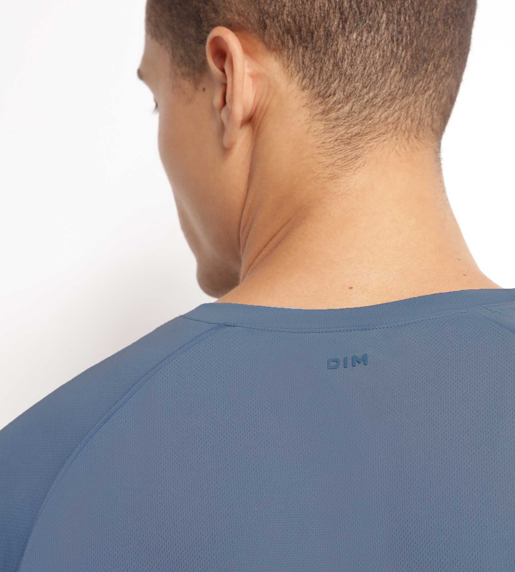 Men's Breathable Sport T-Shirt - Lightweight Blue Denim Fabric for Active Wear - Perfect for Running, Gym & Outdoor Activities