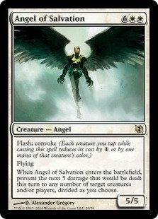 Magic The Gathering Angel of Salvation Card - Duel Decks: Elspeth vs Tezzeret - Premium MTG Collectible for Trading Card Game Battles and Deck Building
