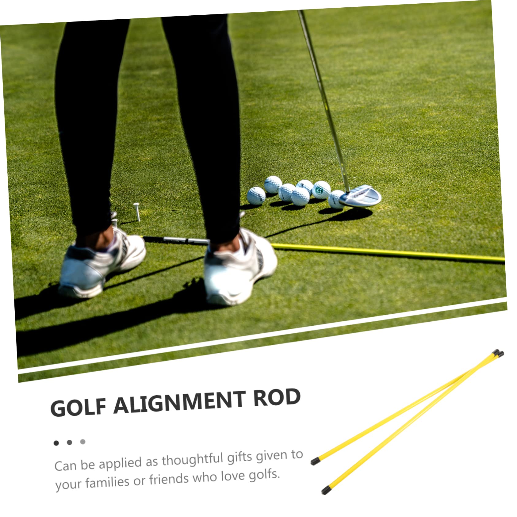 MILISTEN 8-Piece Golf Alignment Training Sticks - Golf Direction Sticks for Practice & Swing Training - Perfect for Driving Range, Backyard & Course Use