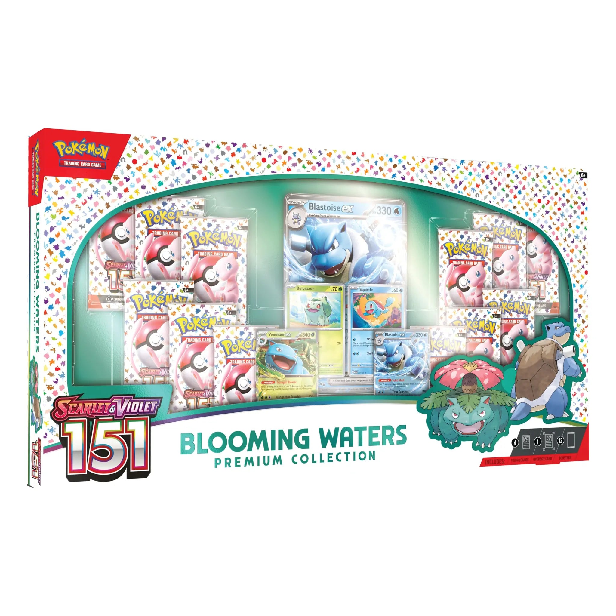 Pokémon Scarlet & Violet 151 Blooming Waters Premium Collection Box - Exclusive Trading Cards & Collectibles for Gamers & Fans | Perfect for Battles, Trading & Display