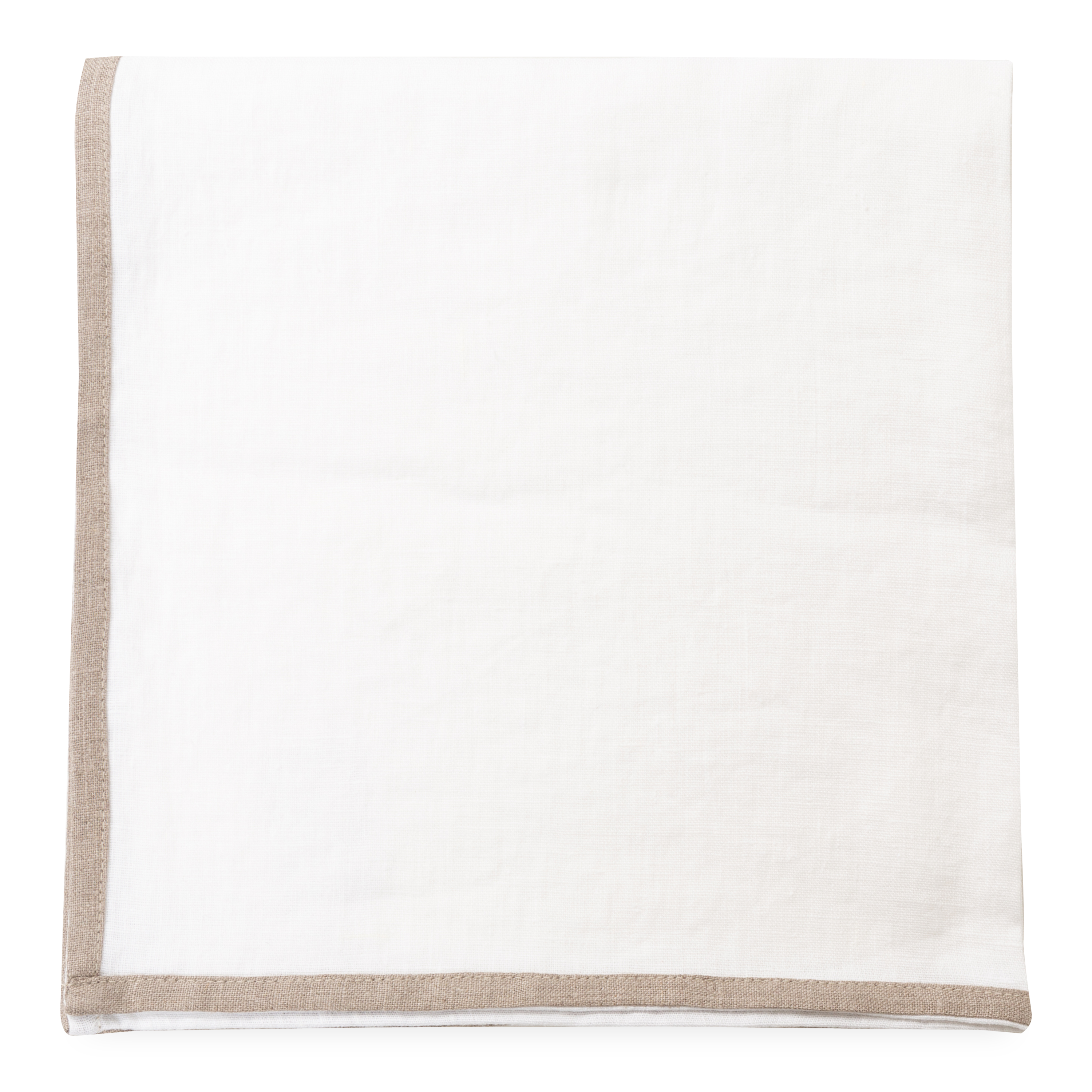 Premium Bordered Linen Napkins Set of 12 - 100% Natural Cotton Dinner Napkins for Formal Dining, Wedding, and Holiday Table Settings - Elegant Embroidered Edge for Upscale Restaurants and Home Entertaining