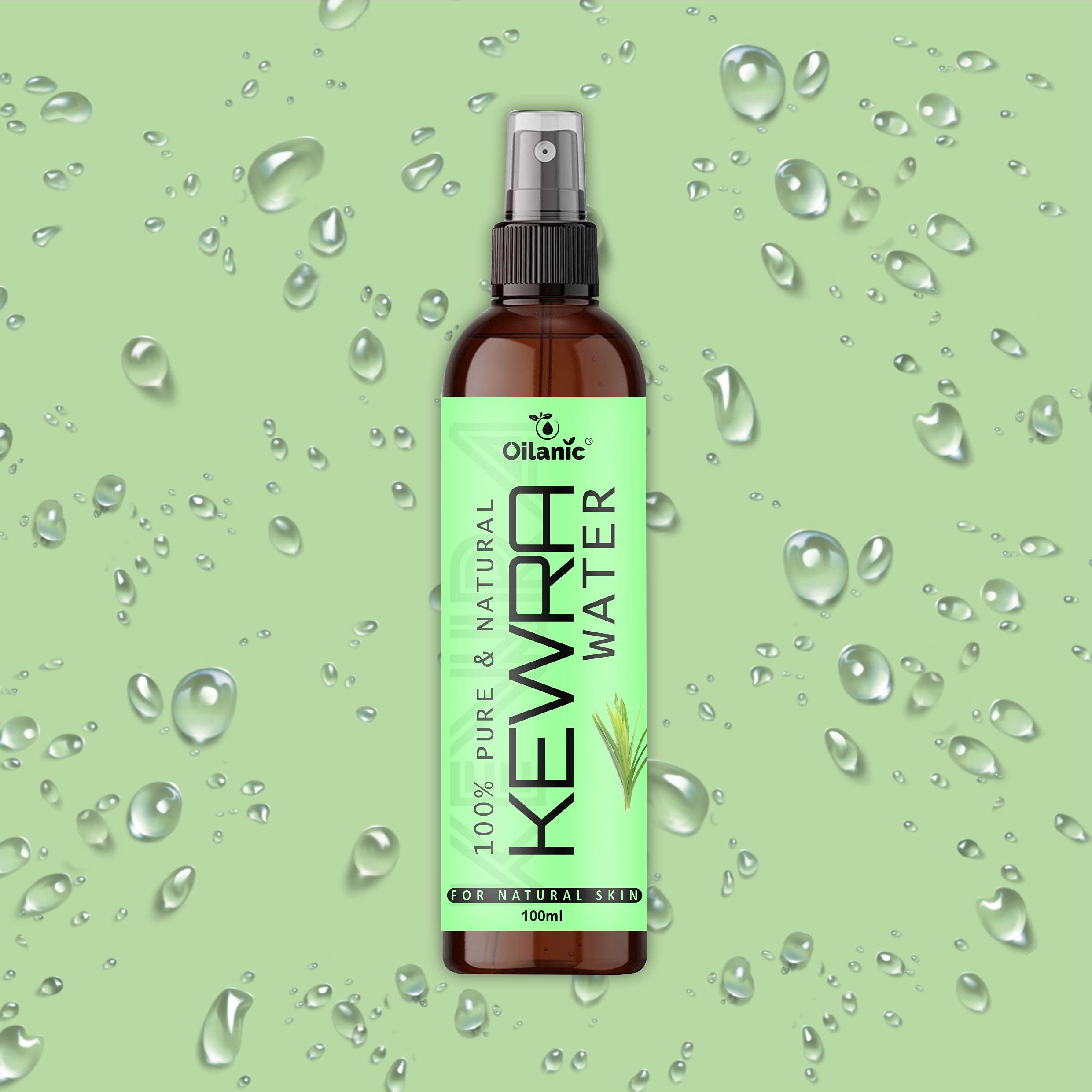 Oilanic Premium Kewra Water for Men & Women - 4 Bottles of 100ml (400ml) | Natural Fragrance for Aromatherapy, Cooking & Skincare