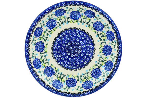 10-Piece Cobalt Blue Hydrangea Dinner Plate Set - Elegant Floral Design for Dining, Parties & Home Decor