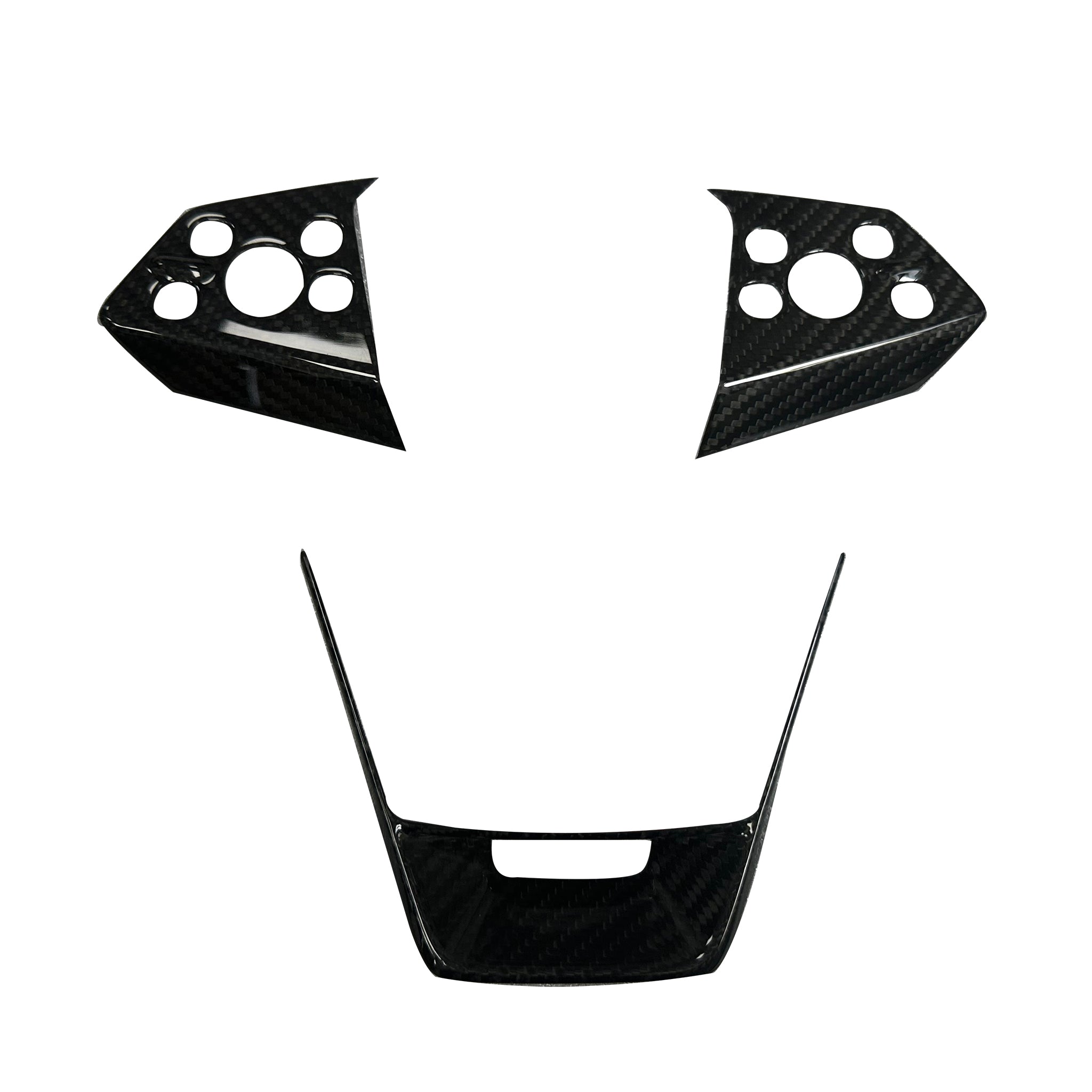 Premium Real Carbon Fiber Steering Wheel Trim Kit for Tesla Cybertruck - 3 Piece Set (Matte Finish) | Interior Upgrade & Luxury Accessories for Enhanced Driving Experience