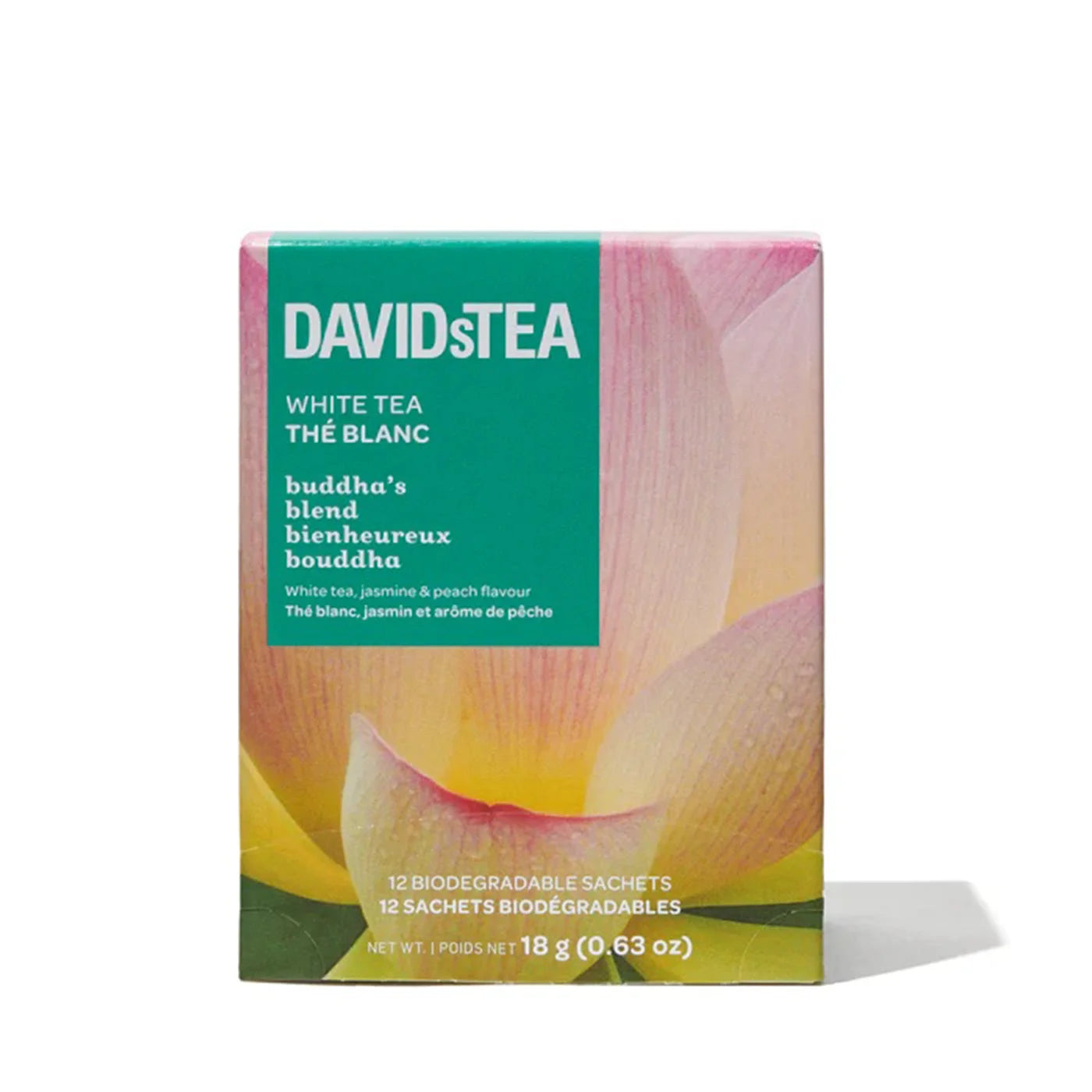 Buddha's Blend Herbal Tea Bags by David's Tea - 12 Pack | Relaxing & Calming Herbal Tea for Stress Relief & Meditation | Perfect for Morning Rituals & Evening Relaxation