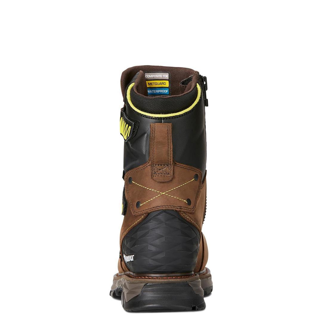 **Catalyst VX 8-Inch Composite Toe Waterproof Work Boots - MetGuard Safety, Oily Distressed Brown - Ideal for Construction, Oilfield & Outdoor Work**