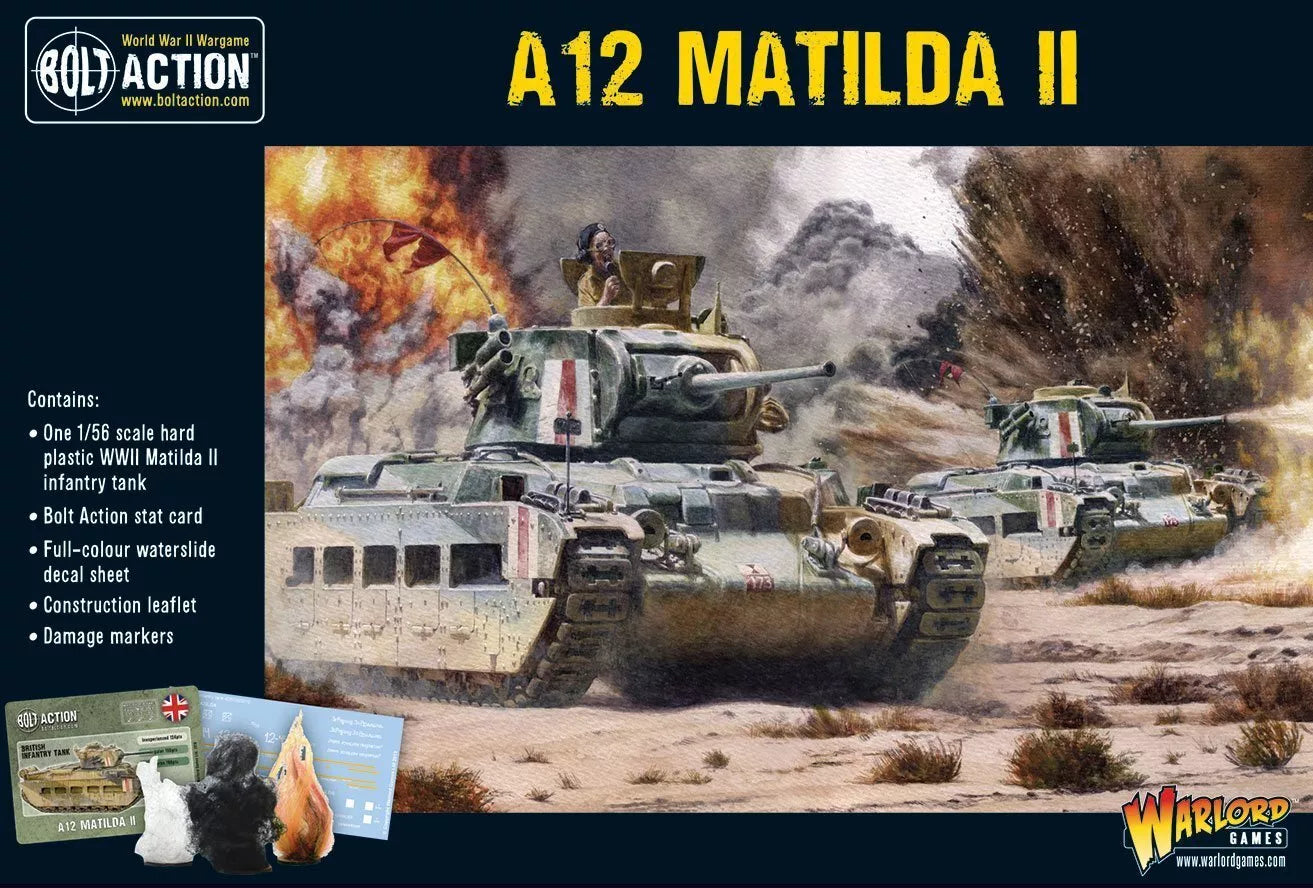 A12 Matilda II Infantry Tank - WWII British Military Vehicle Model for Collectors & History Enthusiasts | Perfect for Display, Wargaming & Historical Reenactments