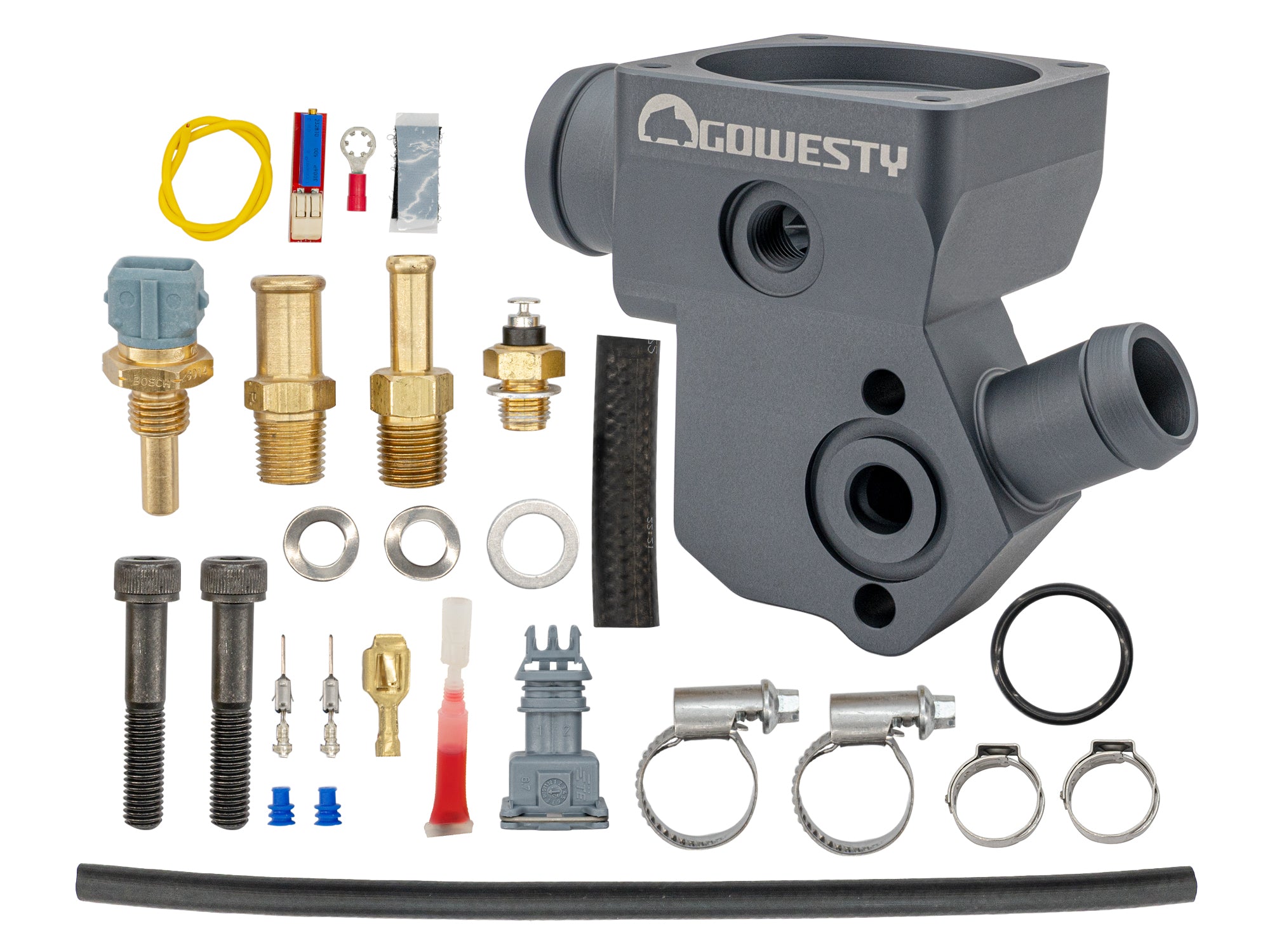 GoWesty Thermostat Housing Kit for VW Vanagon - High-Quality Replacement Part | Perfect for Engine Cooling System Repair & Maintenance | Ideal for DIY Mechanics & Vanagon Enthusiasts