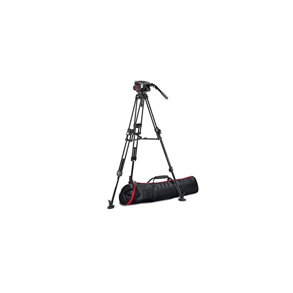 **Manfrotto 509 Fluid Video Head with Aluminum 645 Fast Twin Video Tripod – Professional Tripod Kit for DSLR, Digital Cameras & Camcorders – Heavy-Duty 13kg Payload – Perfect for Videography, Live Streaming & Studio Shoots**