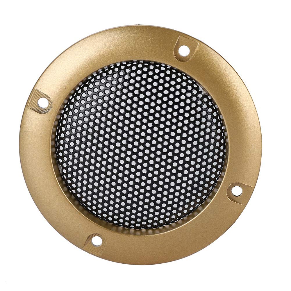 2 Inch Gold Metal Speaker Grills Cover - Decorative Circle Grill for Small, Car, and Home Theater Speakers - Enhance Audio Aesthetics