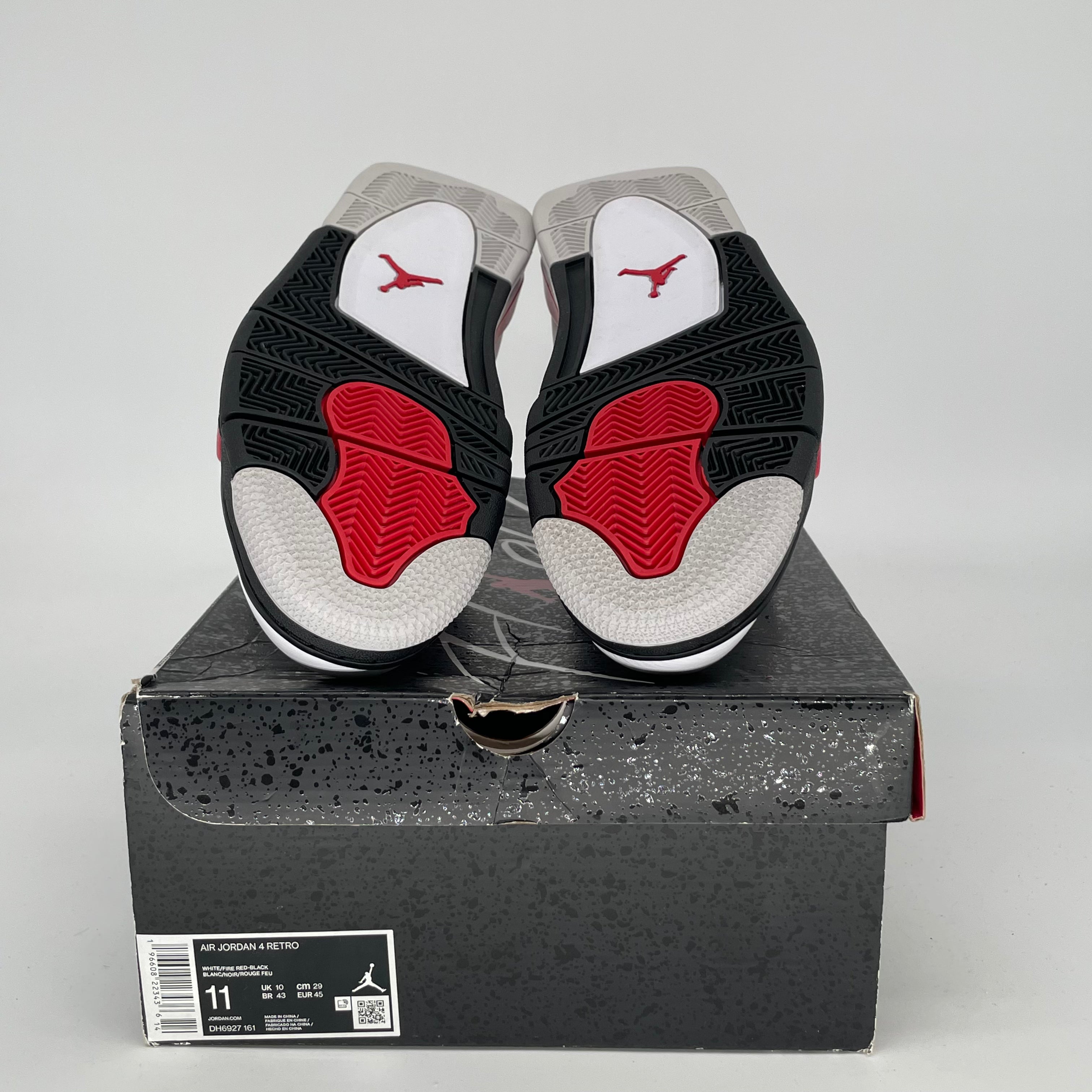 AIR JORDAN 4 Retro Red Cement Men's/Women's Basketball Shoes Size 11 & 12.5W - DH6927-161 | Authentic Sneakers for Streetwear, Gym & Casual Outfits