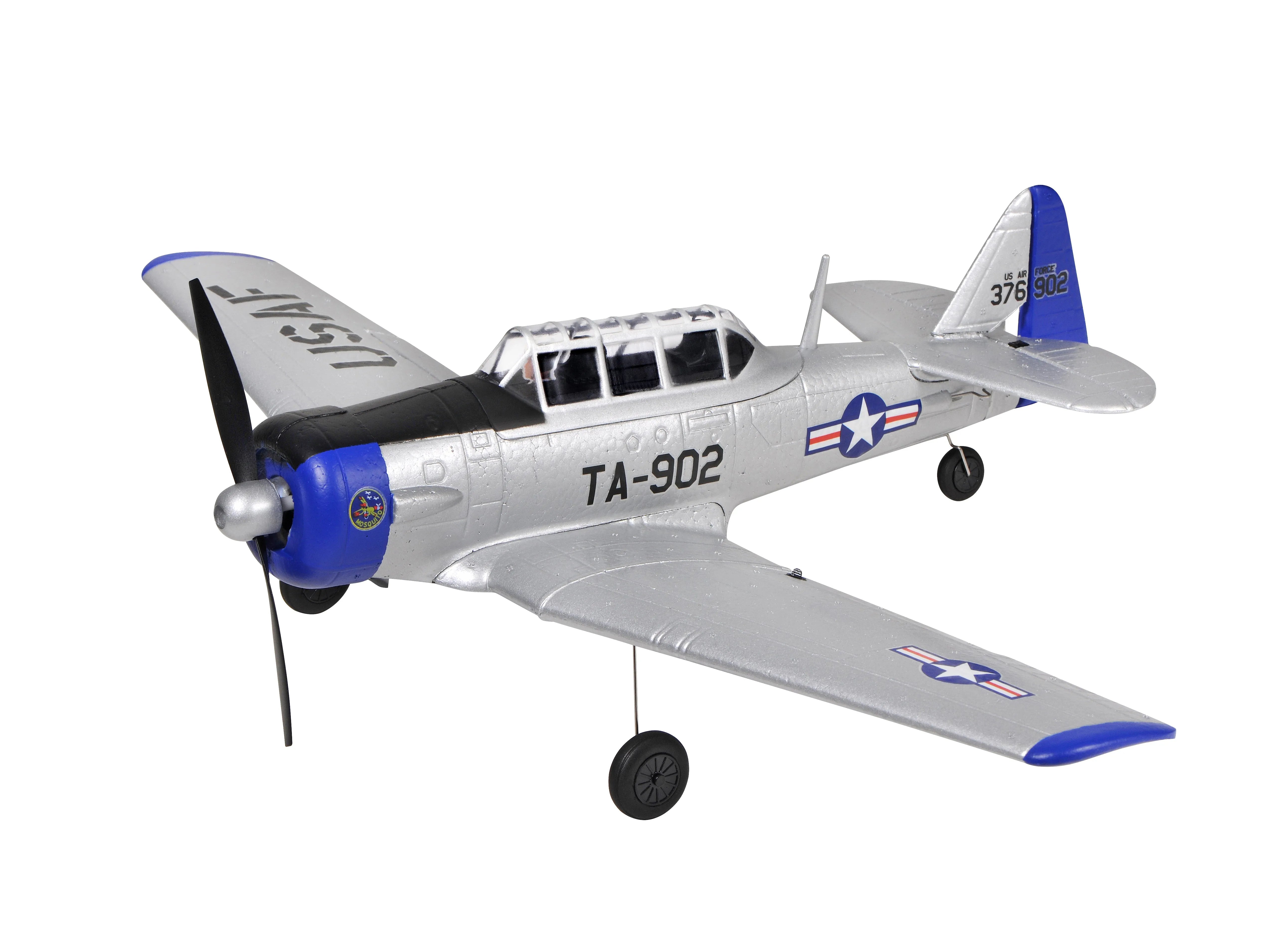 TOP RC Hobby Remote Control Airplane Mini AT6 RTF 450mm - Yellow/Silver | Ready-to-Fly RC Plane for Beginners & Adults | Perfect for Outdoor Flying, Backyard Fun & RC Hobby Enthusiasts