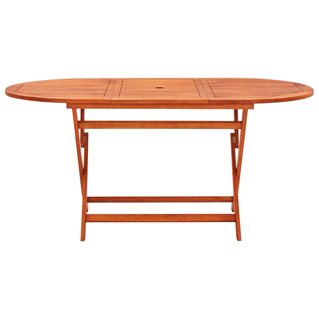 Foldable Solid Eucalyptus Wood Outdoor Table - 63