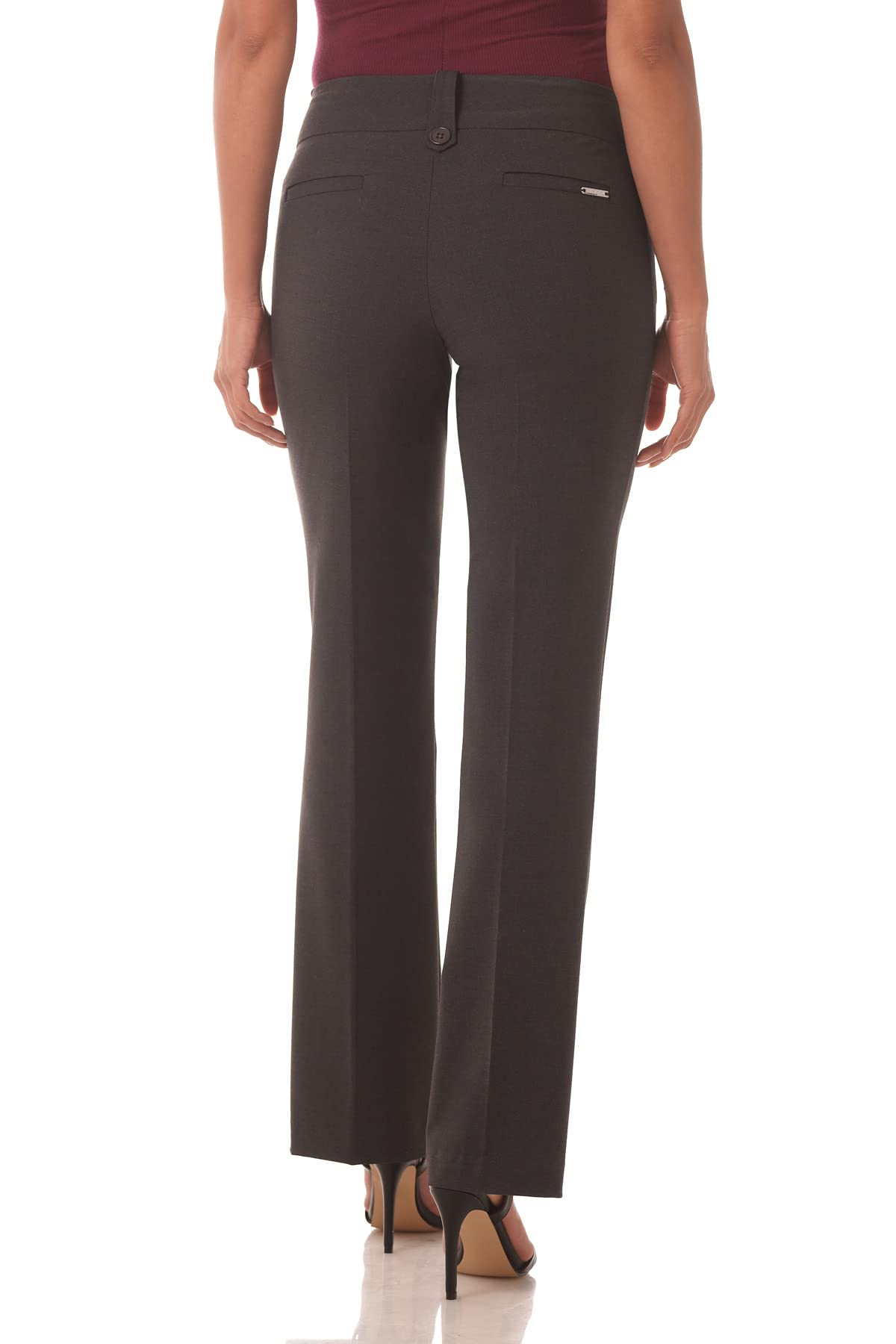 Rekucci Women's Stretch Bootcut Pants with Tummy Control - Smart Desk to Dinner Comfort for Work & Casual Wear