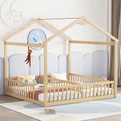 D- Double House Bed- Natural