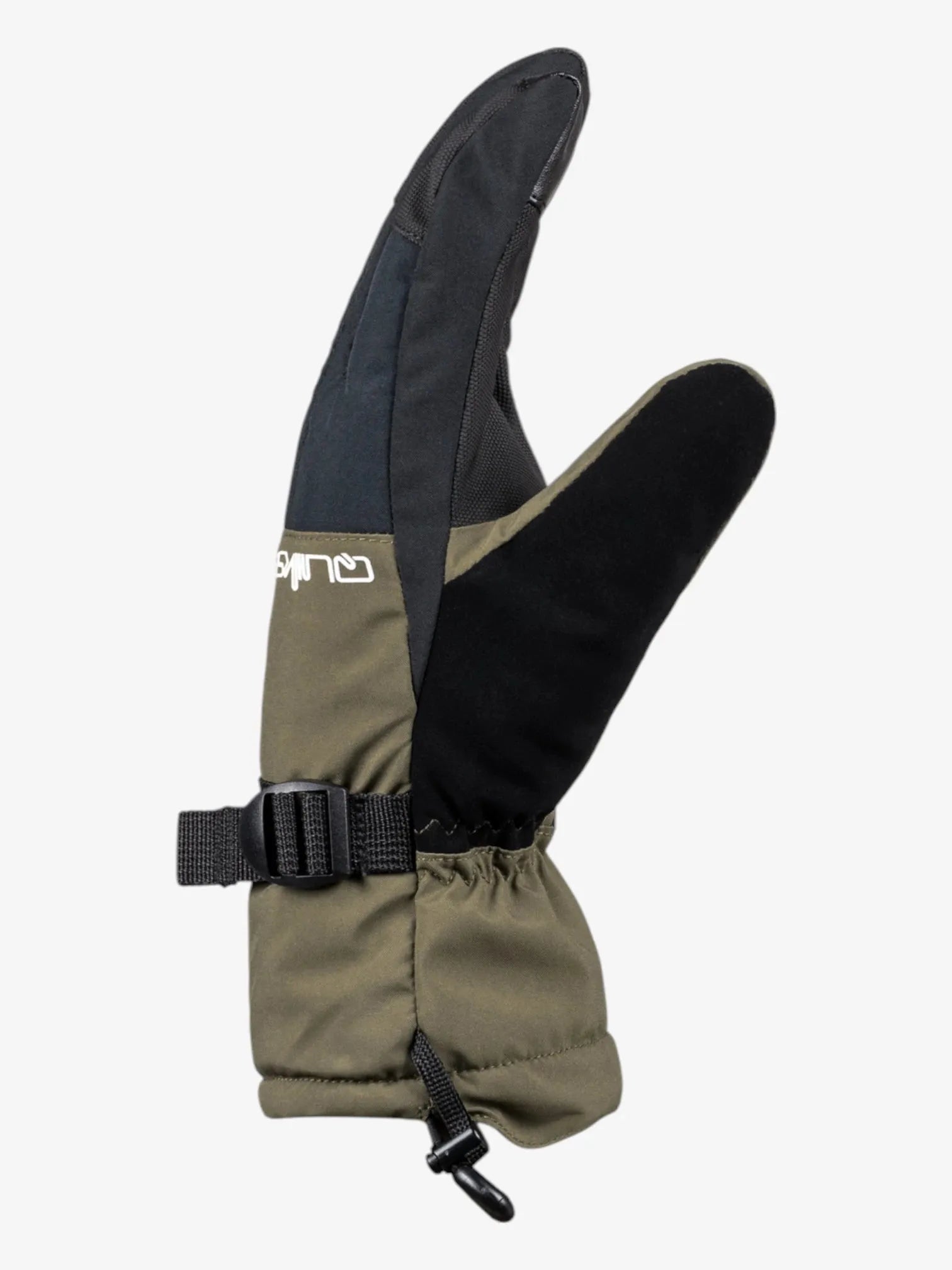 Quiksilver Mission Snow Gloves - Black & Brown - Waterproof & Warm for Skiing, Snowboarding & Winter Sports