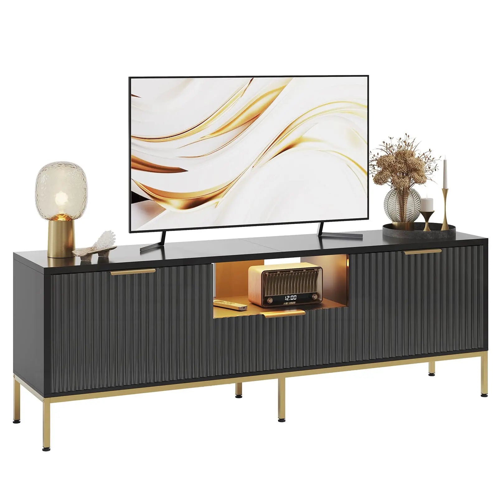 Bestier 55 Inch TV Stand with Storage Drawer & Cabinet - Modern Entertainment Center for Living Room, Bedroom & Home Theater