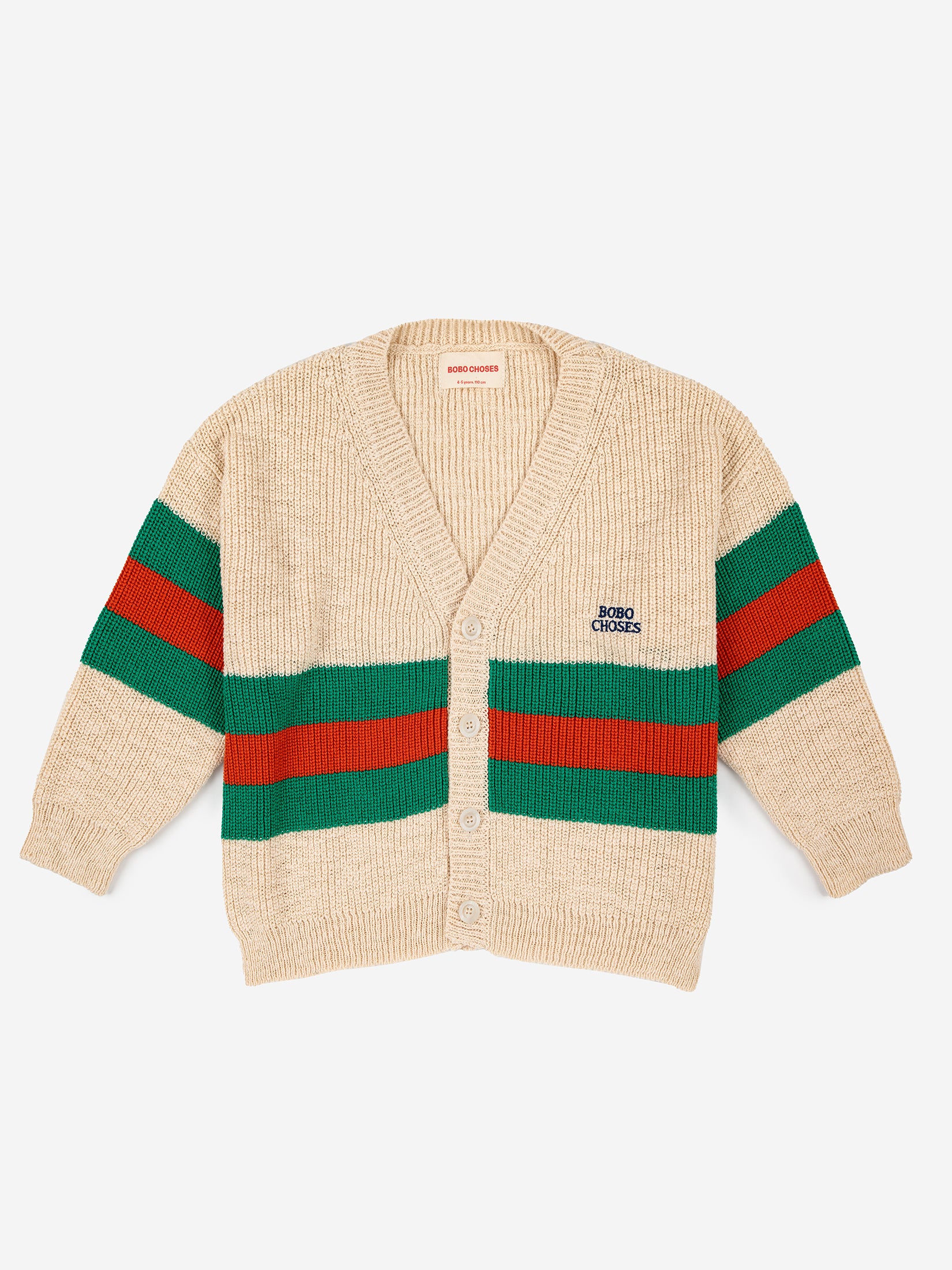 Bobo Choses Striped Cardigan for Women - Soft Knit Cotton Sweater, Cozy Fall & Winter Layering Piece - Perfect for Casual Outfits, Office Wear, and Weekend Lounging