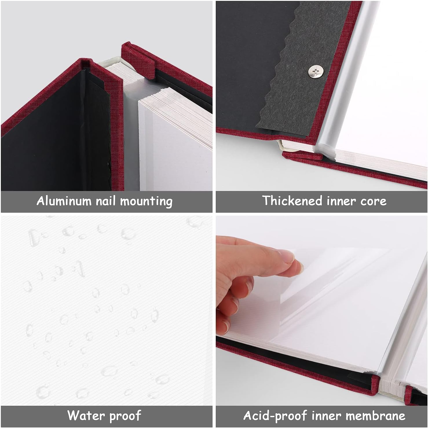 Self-Adhesive Photo Album with Magnetic Pages - 60 Sticky Scrapbook Pages Holds 8x10, 5x7, 4x6, 6x8 & 3x5 Photos | Large Picture Book for Family Memories, Wedding Albums & Baby Photos | Perfect for Home Decor, Gift Giving & Memory Preservation