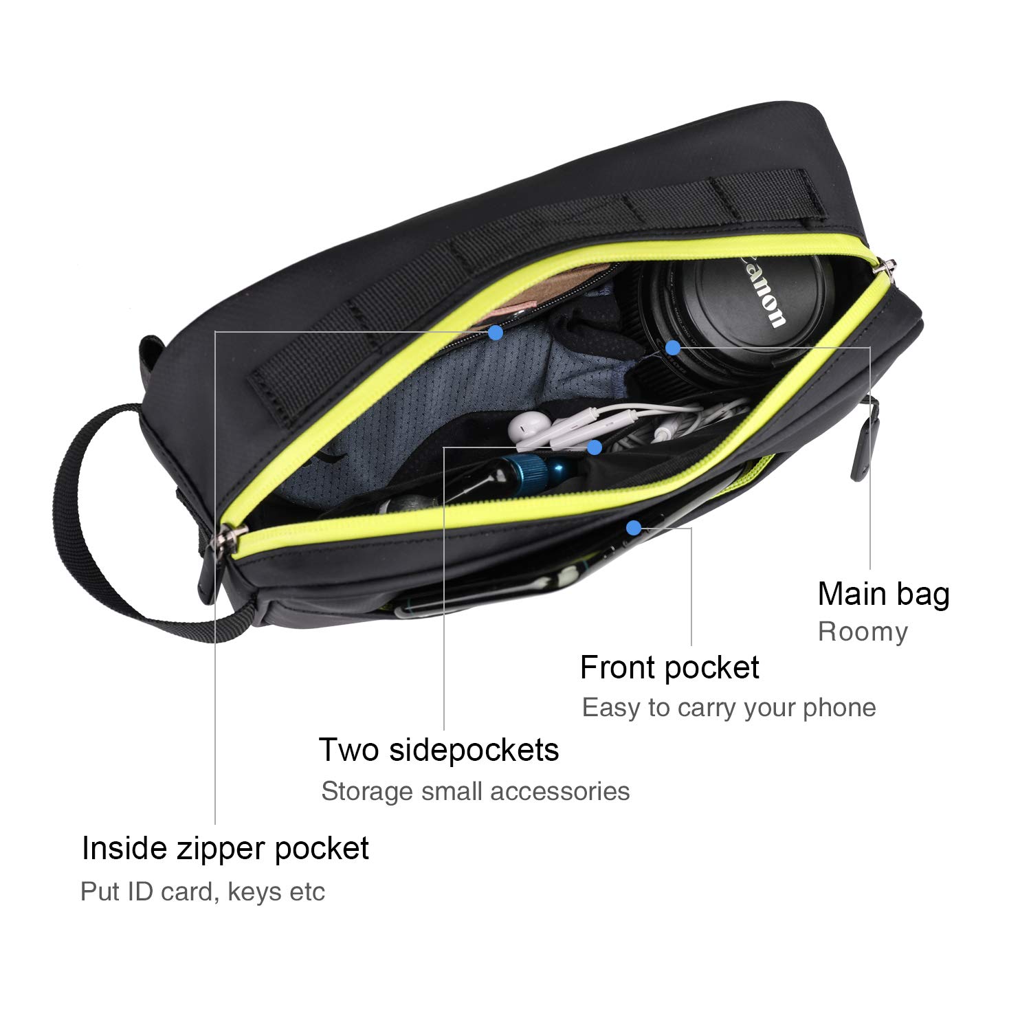 Rhinowalk 3L Waterproof Bike Handlebar Bag - Cycling & Commuting